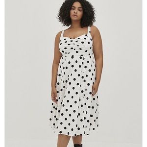 Torrid Black White Polka Dot Dress size 1X 14-16